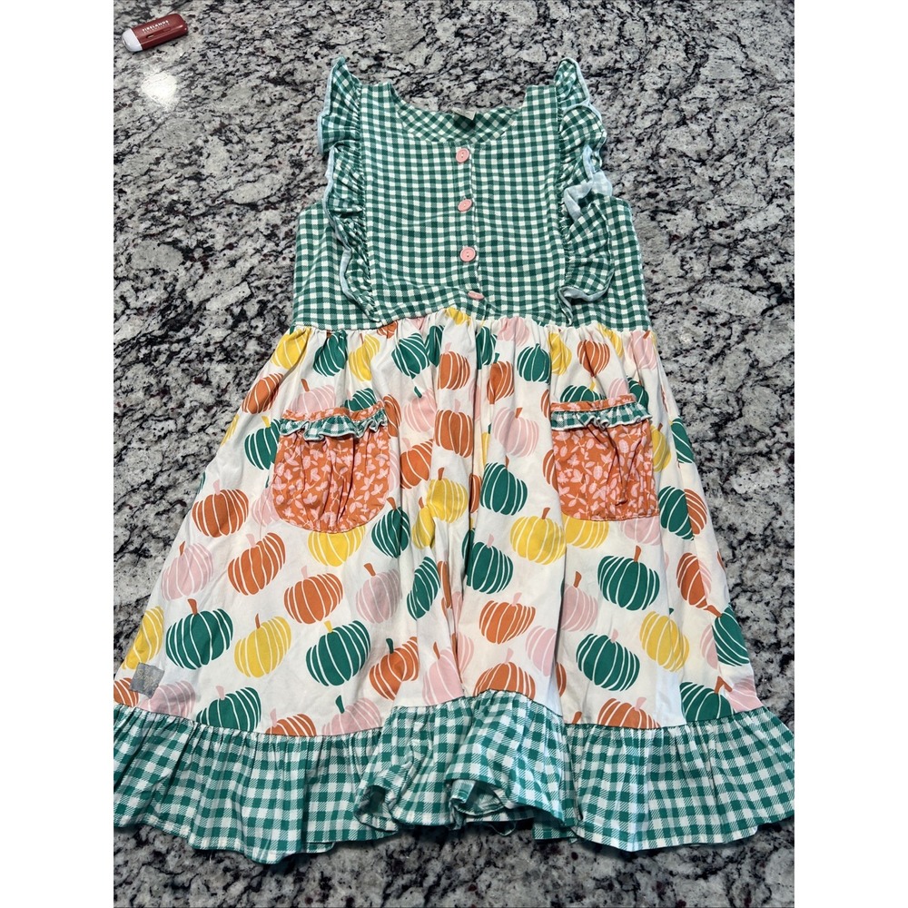 Eleanor Rose Boutique Pumpkin Dress Girls Size 14 Fall Harvest Thanksgiving